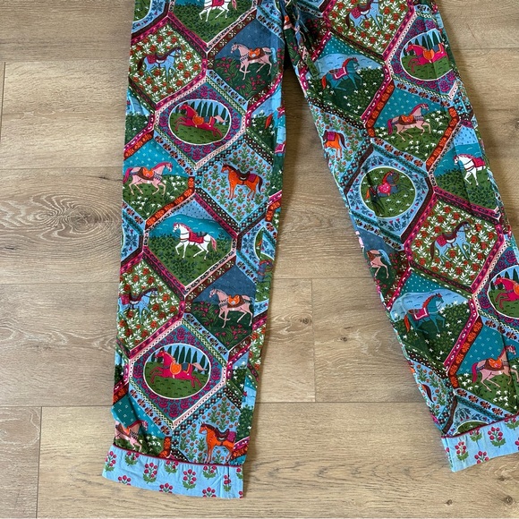NEW Printfresh 100% Organic Cotton Pajama Pants Horses Print Sz M TALL - Picture 5 of 8